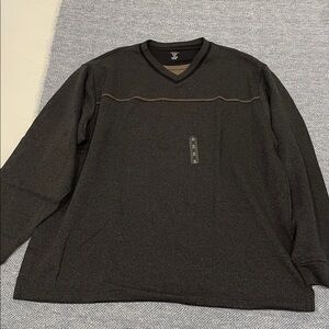 Van Heusen Black and Brown Men's Shirt